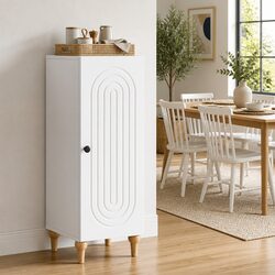 White Sideboard Storage Cabinet Modern Dining Room Buffet Furniture Engineered