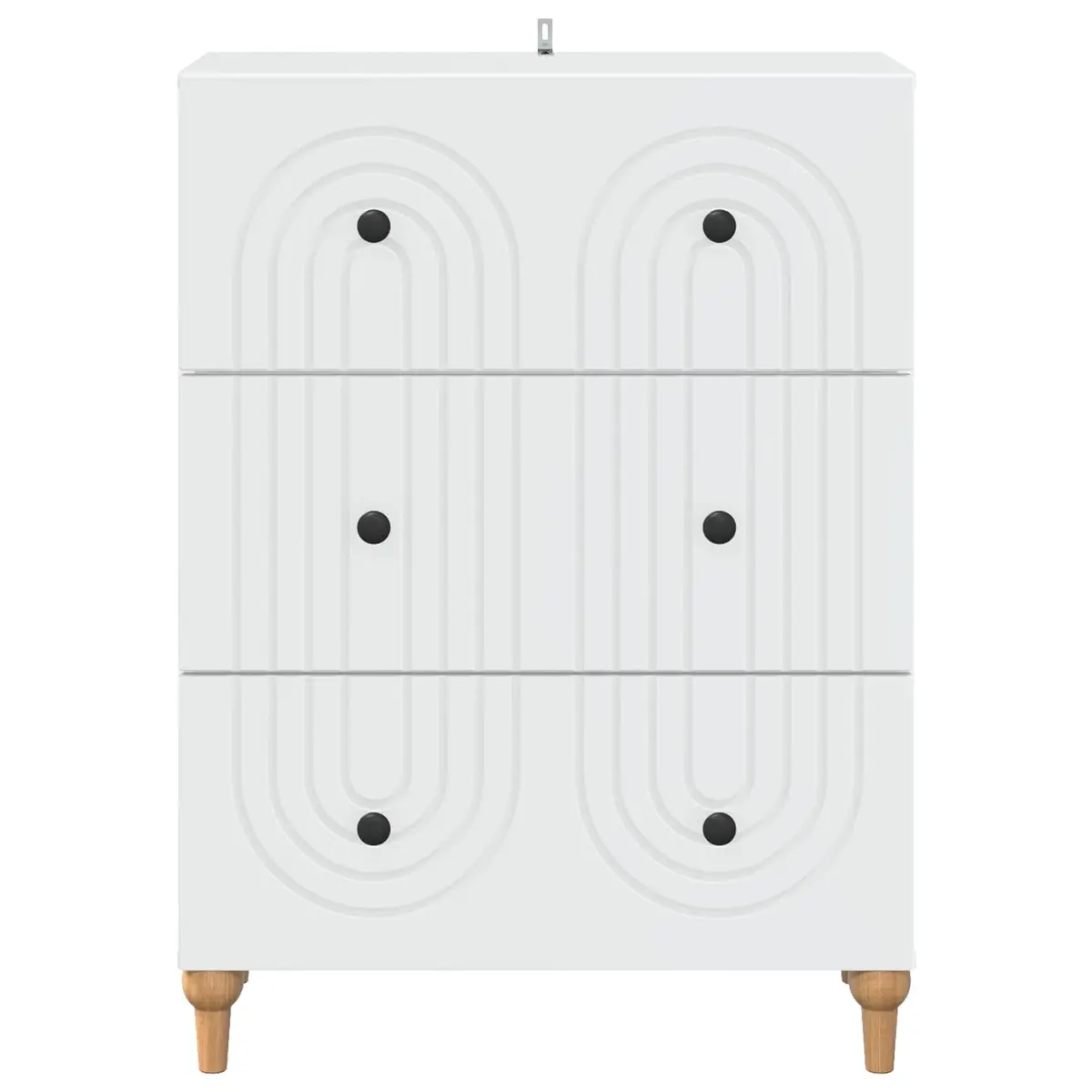 Storage Cabinet Drawer Unit Modern Living Room Furniture 66 x 34.5 x 90 cm White
