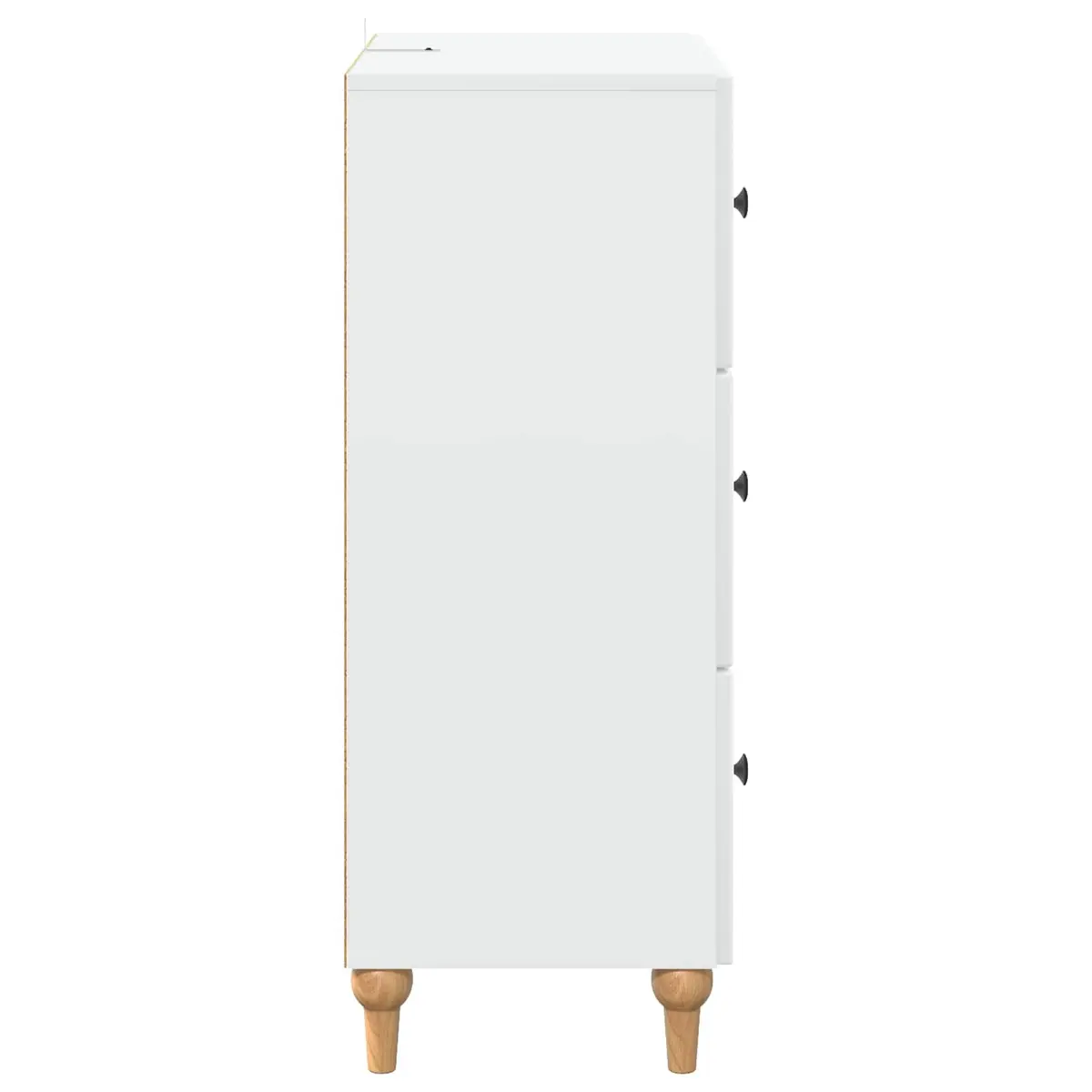Storage Cabinet Drawer Unit Modern Living Room Furniture 66 x 34.5 x 90 cm White