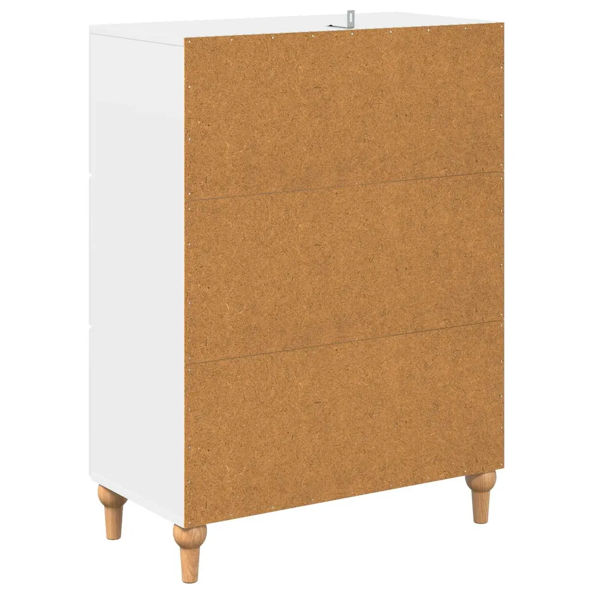 Storage Cabinet Drawer Unit Modern Living Room Furniture 66 x 34.5 x 90 cm White