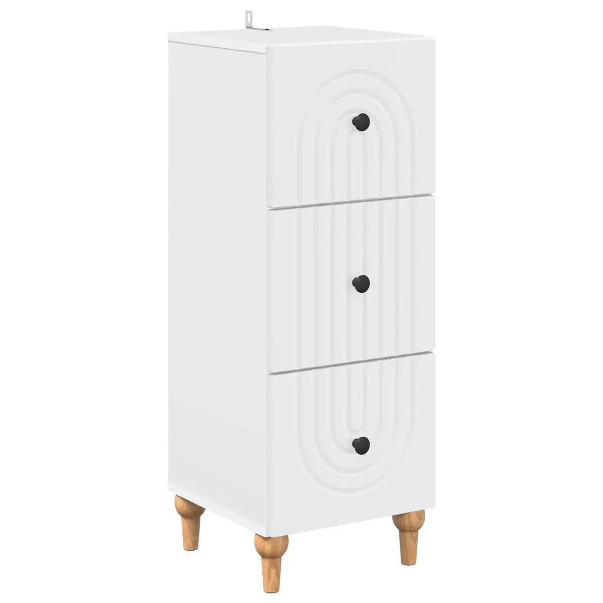 Drawer Storage Cabinet White 33 x 34.5 x 90 cm Engineered Wood