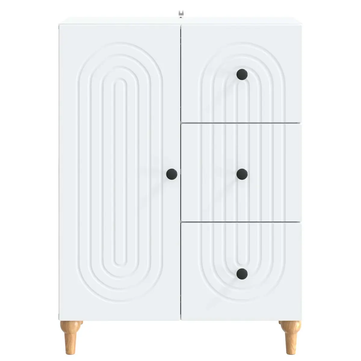 White Sideboard Storage Cabinet 66 x 34.5 x 90 cm Lounge Dining Room Furniture
