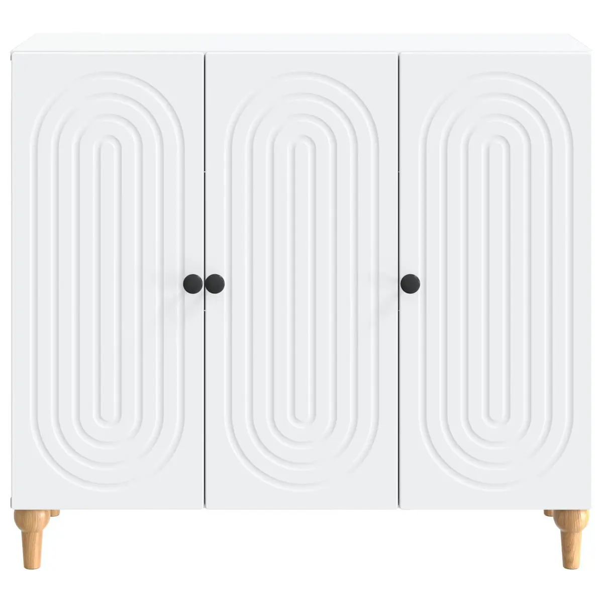 Modern Sideboard Cabinet White Storage Buffet Engineered Wood 89x34.5x80cm