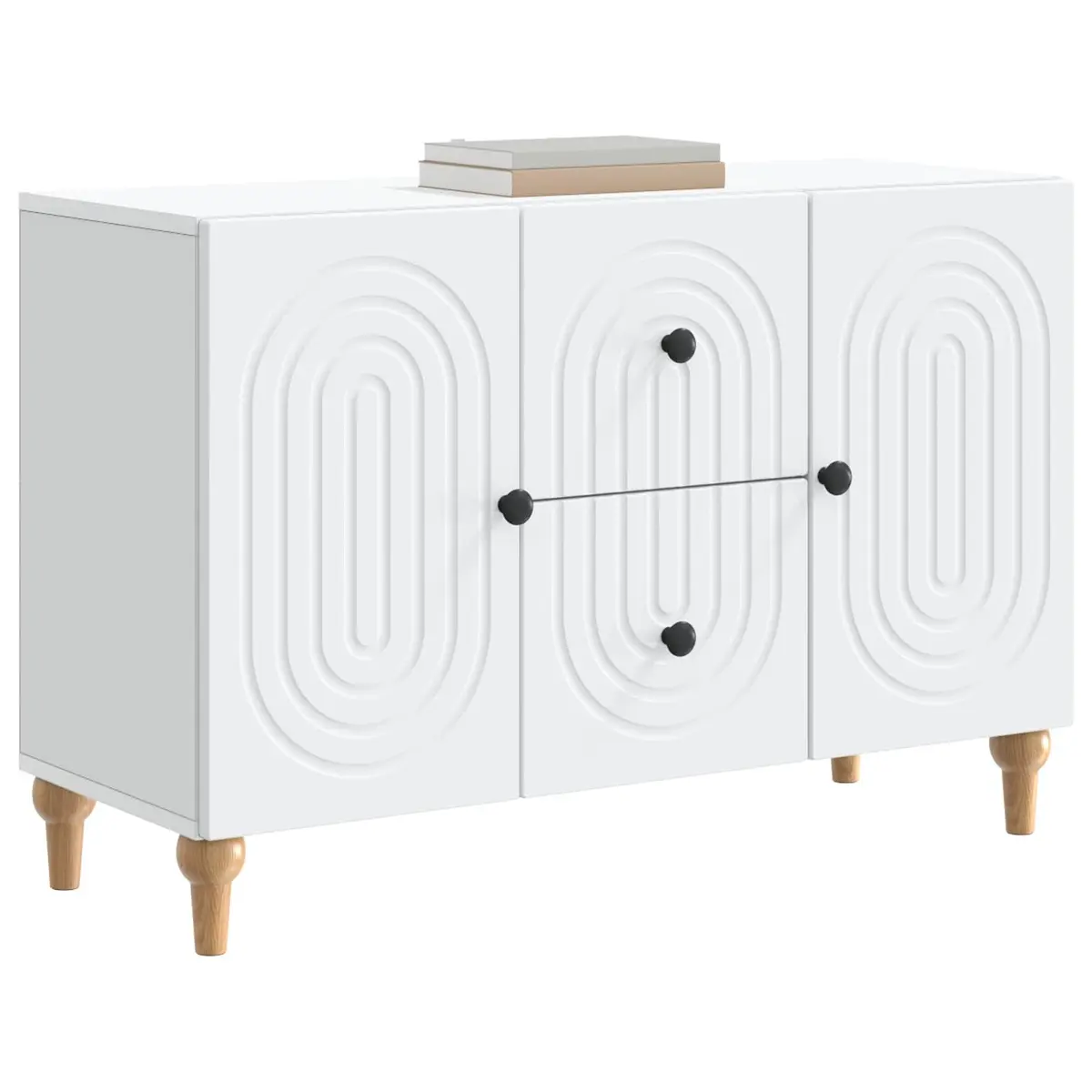 TV Cabinet Modern Storage Unit Engineered Wood 89 x 34.5 x 60 cm White