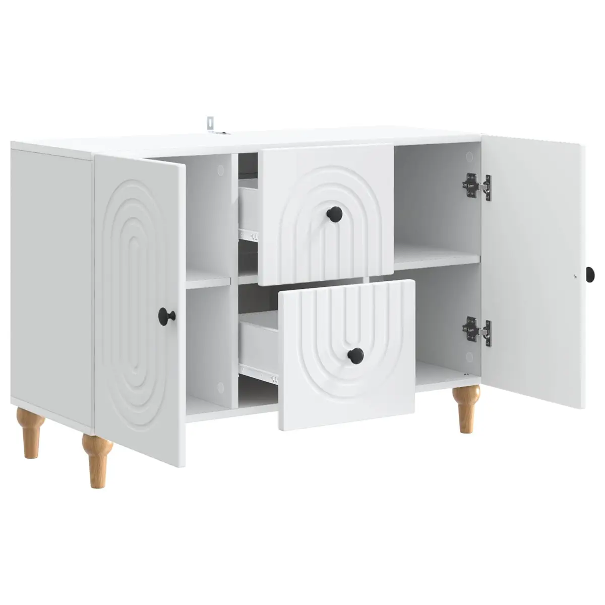 TV Cabinet Modern Storage Unit Engineered Wood 89 x 34.5 x 60 cm White