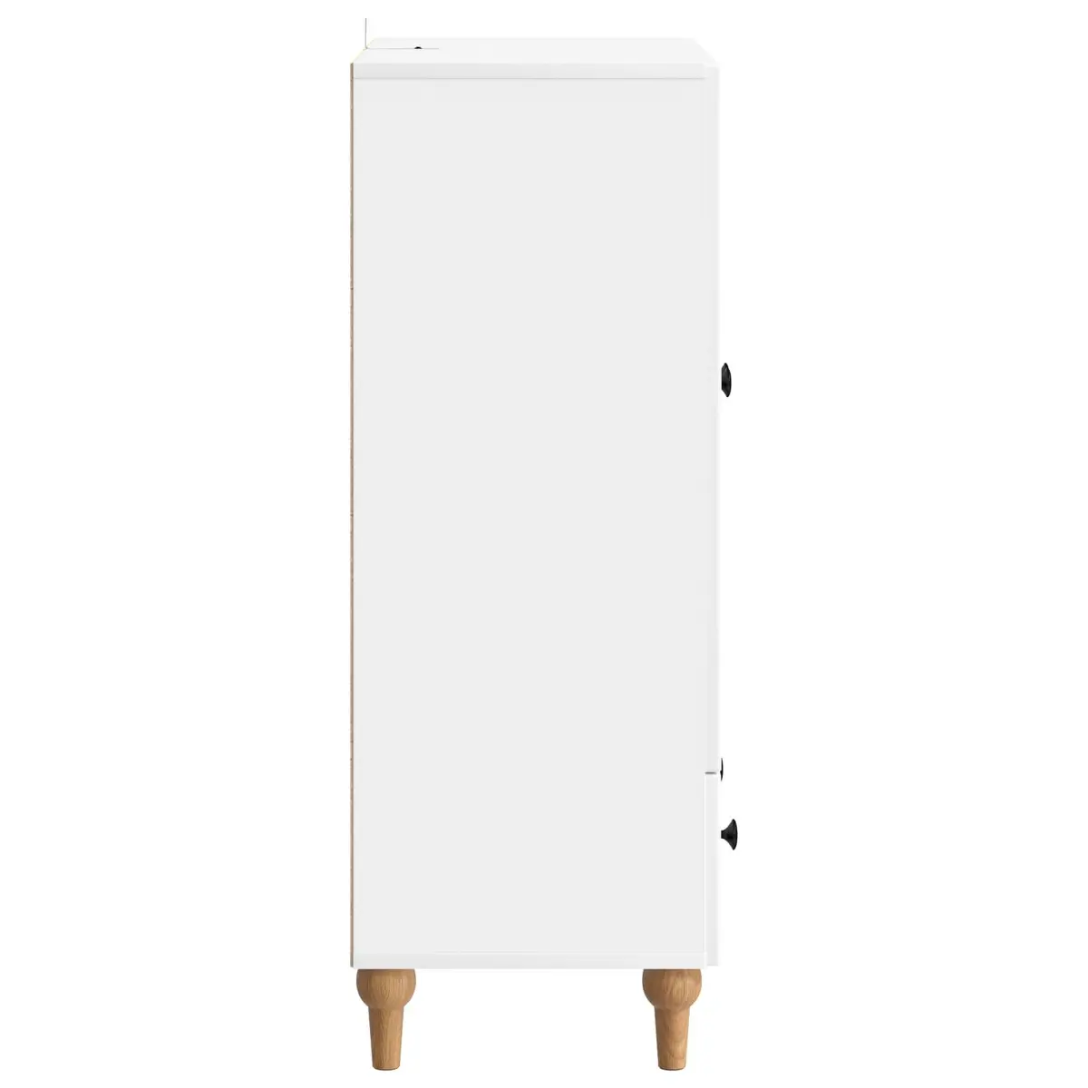 Sideboard Modern Storage Cabinet Engineered Wood Living Room Furniture White 66 x 34.5 x 95 cm