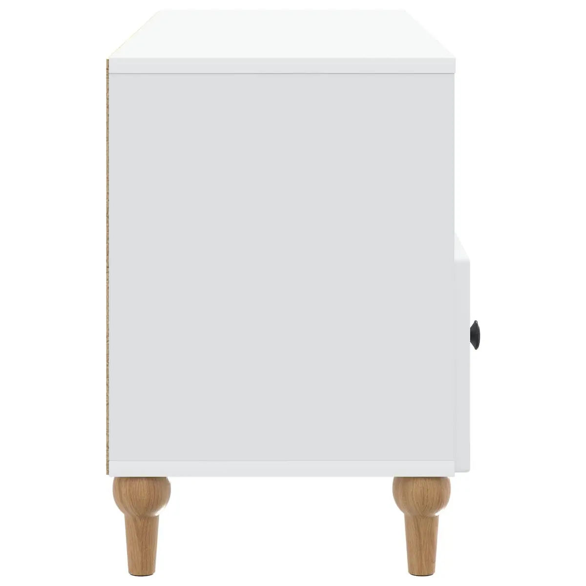 TV Cabinet White Modern Storage Unit Living Room Furniture Engineered Wood