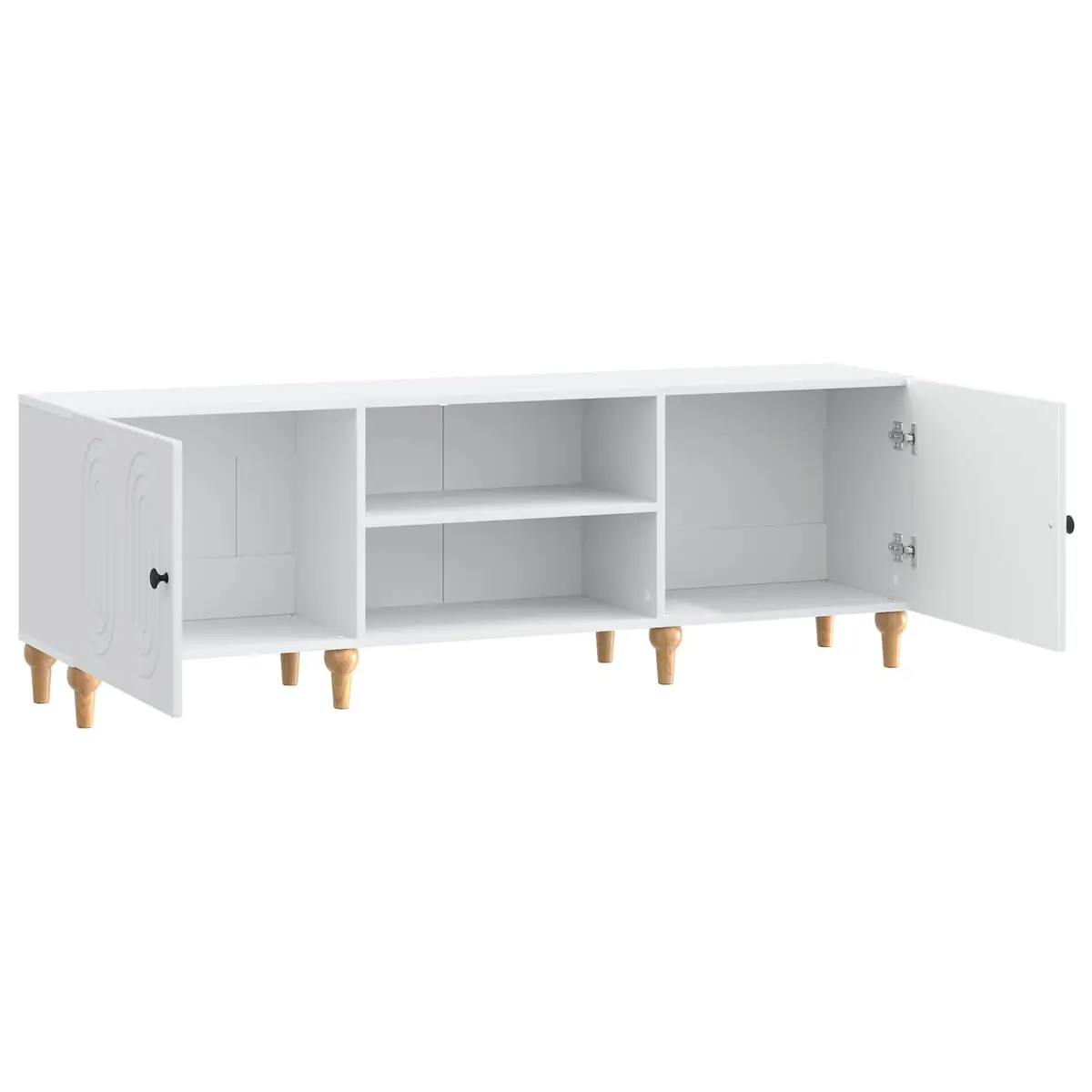 White TV Cabinet with Ample Storage Space