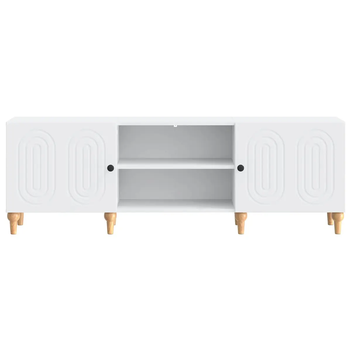 White TV Cabinet with Ample Storage Space
