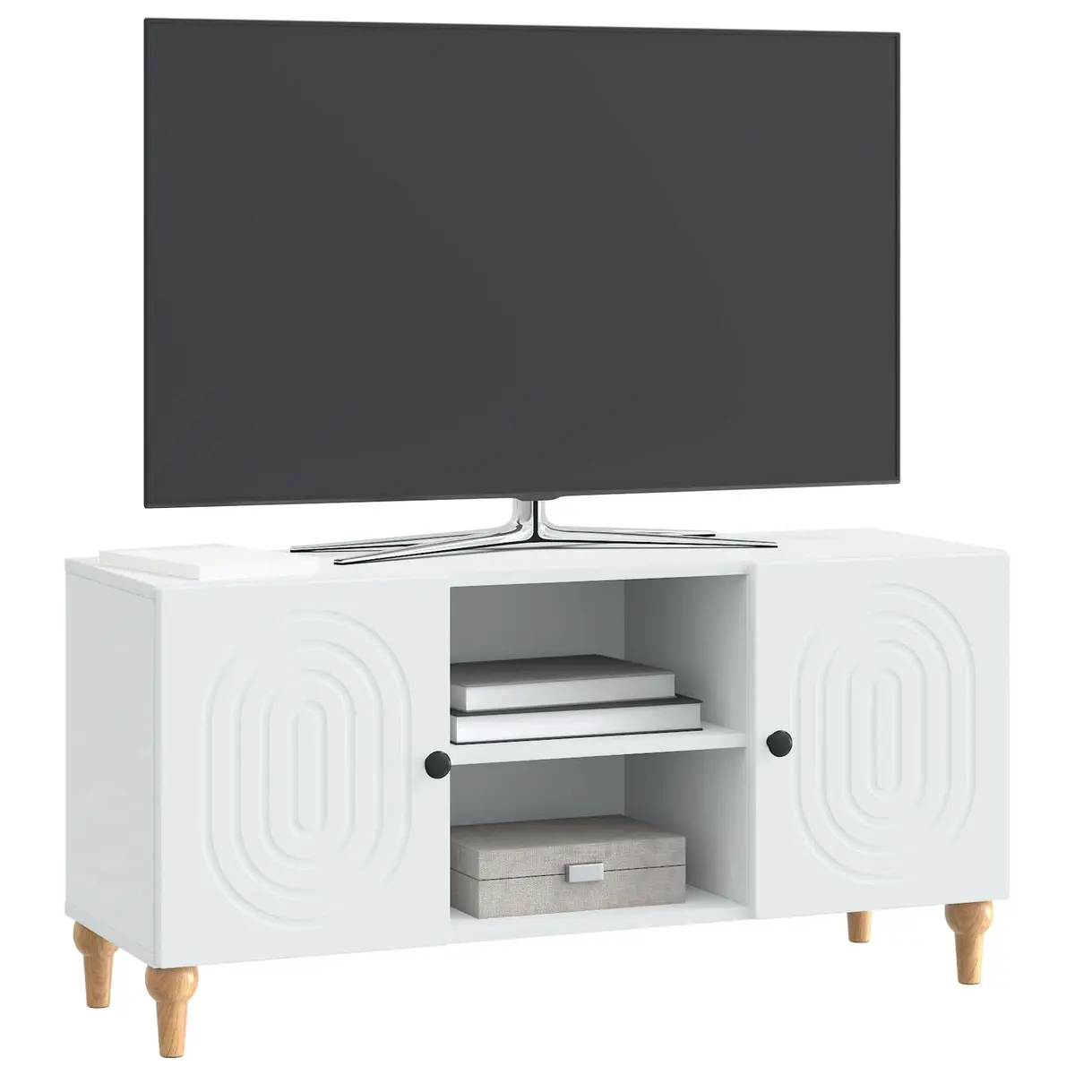 White Media Unit 102x34.5x50cm with Easy Access