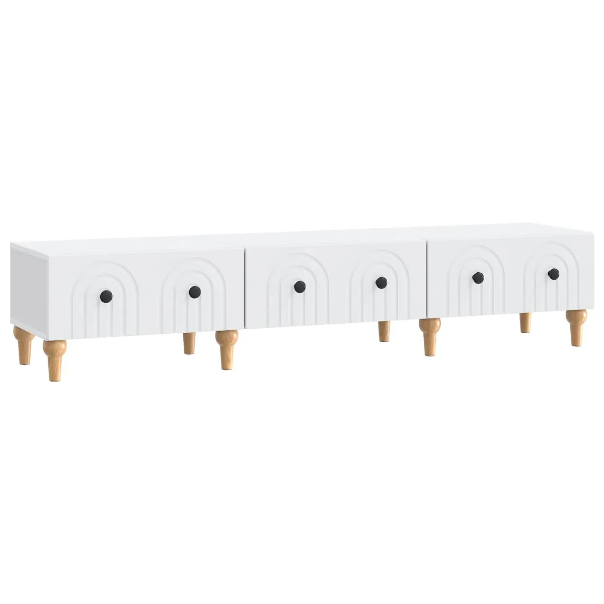 TV Cabinet Modern Storage Unit 147cm White Engineered Wood