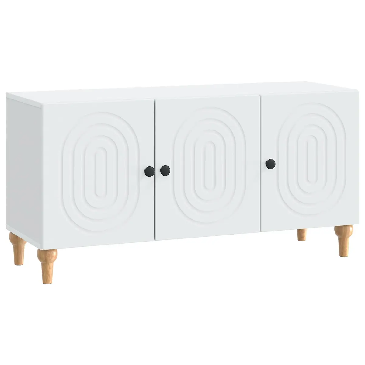 TV Cabinet White Modern Storage Unit 99 x 34.5 x 50 cm Living Room Furniture