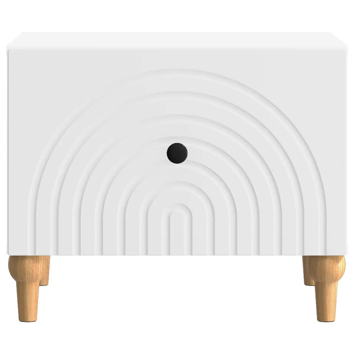 Coffee Table Storage Drawer Rectangular White Engineered Wood