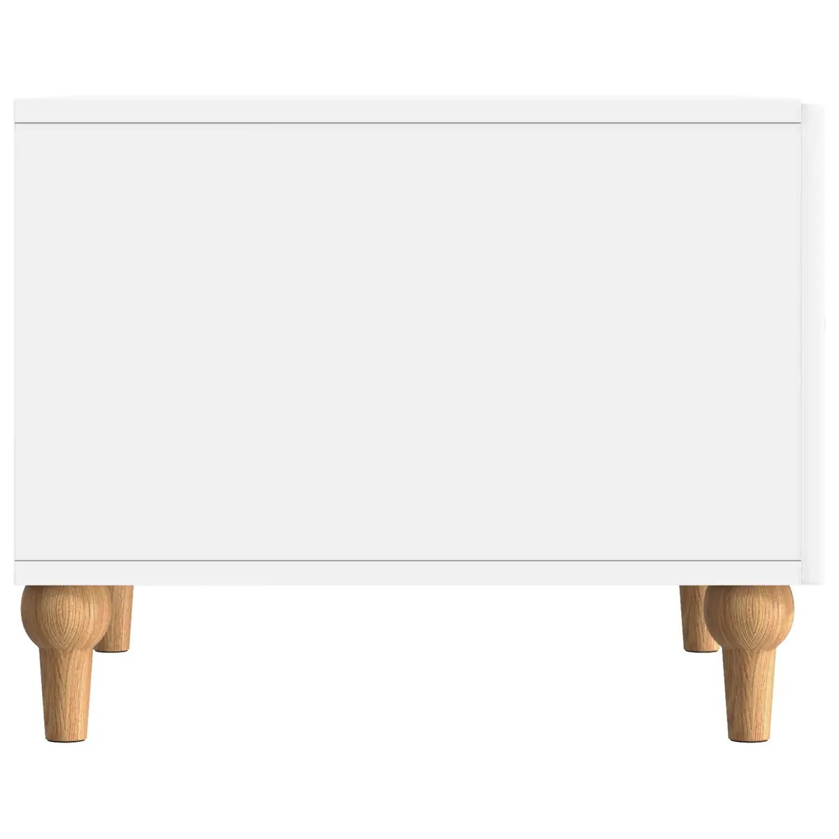 Coffee Table Storage Drawer Rectangular White Engineered Wood