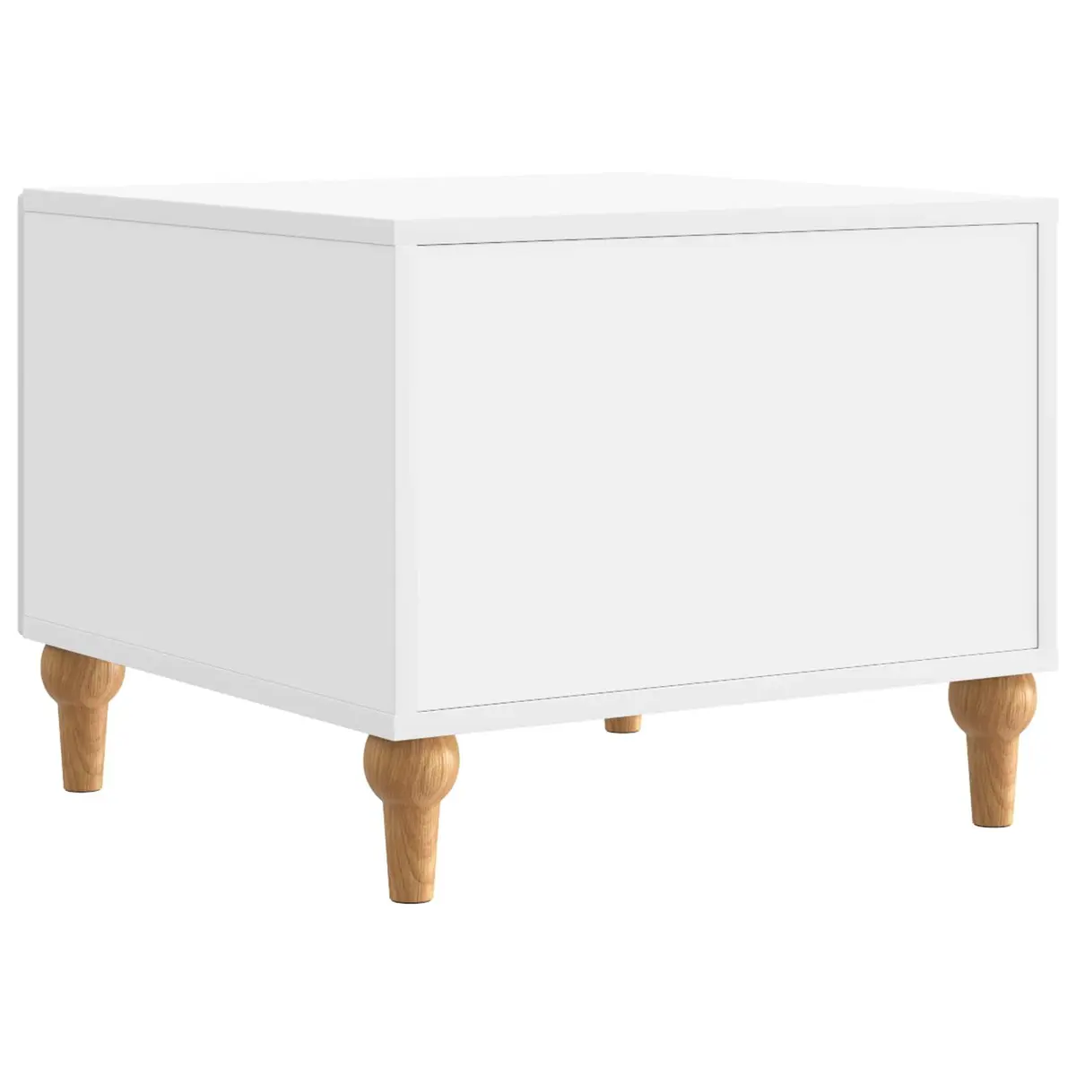 Coffee Table Storage Drawer Rectangular White Engineered Wood