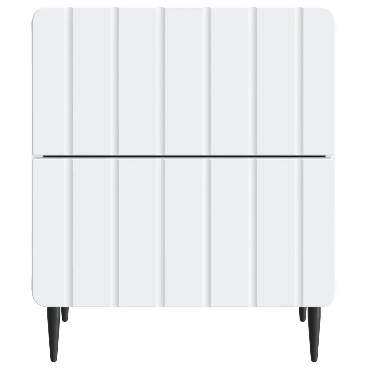 Bedside Cabinet Modern Bedroom Nightstand Storage 43 x 34.5 x 49.5 cm White