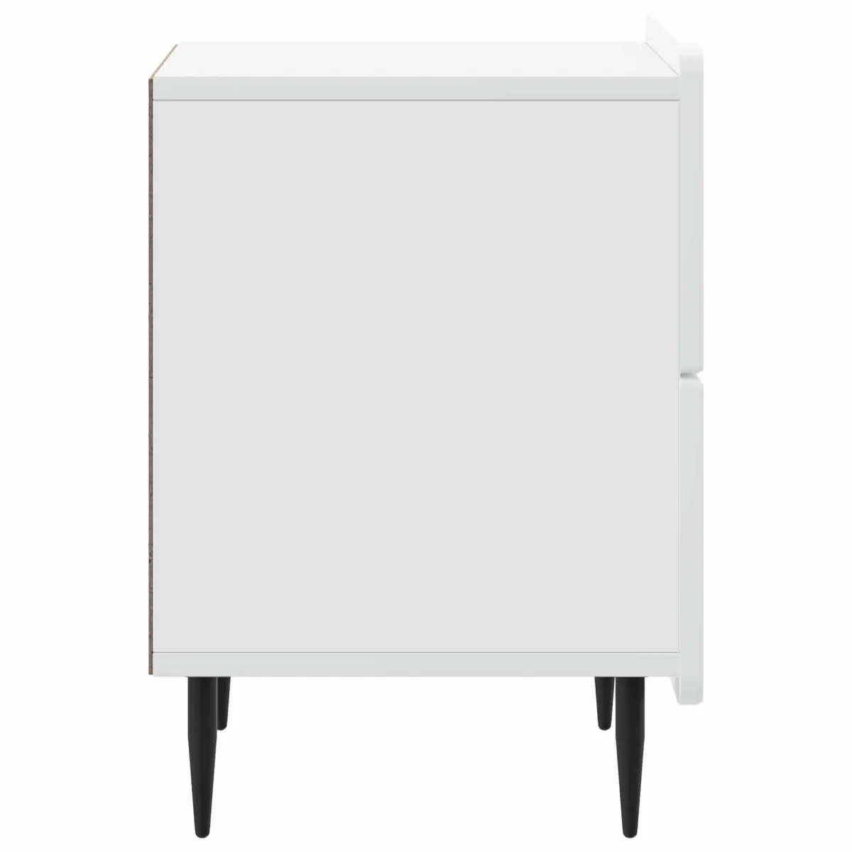 Bedside Cabinet Modern Bedroom Nightstand Storage 43 x 34.5 x 49.5 cm White