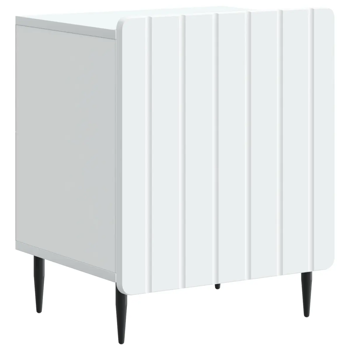 Bedside Cabinet Nightstand Storage 43 x 34.5 x 52 cm White Engineered Wood