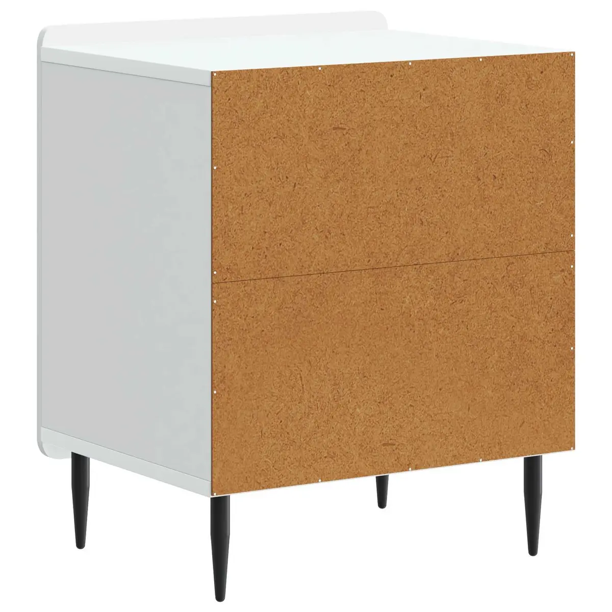 Bedside Cabinet Nightstand Storage 43 x 34.5 x 52 cm White Engineered Wood