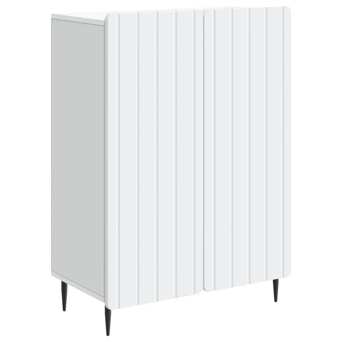 Sideboard White Engineered Wood Storage Cabinet 66 x 34.5 x 92 cm Living Room