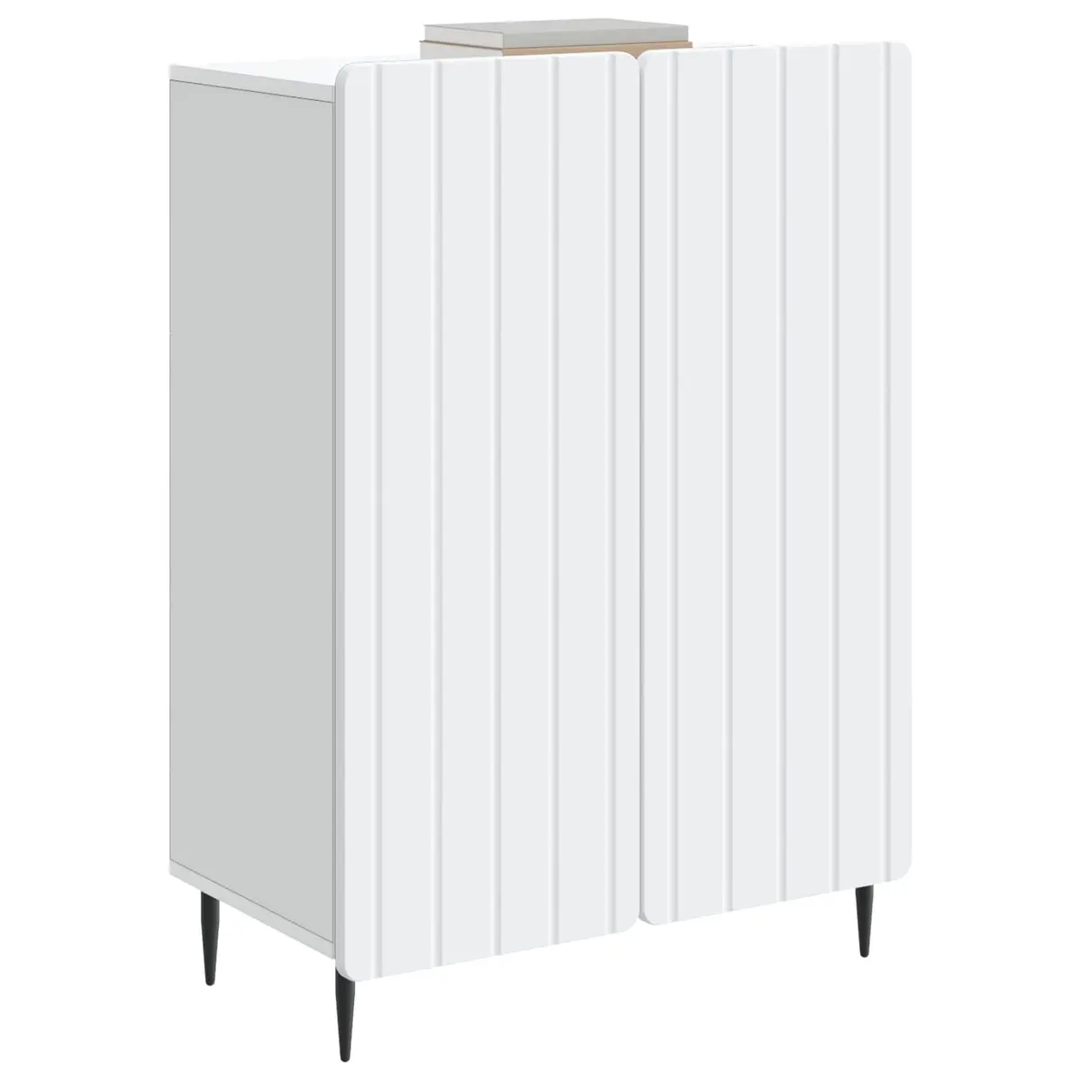 Sideboard White Engineered Wood Storage Cabinet 66 x 34.5 x 92 cm Living Room