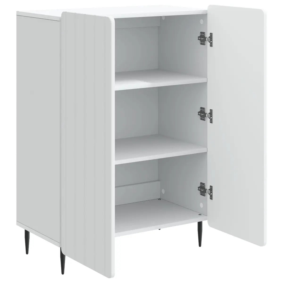 Sideboard White Engineered Wood Storage Cabinet 66 x 34.5 x 92 cm Living Room