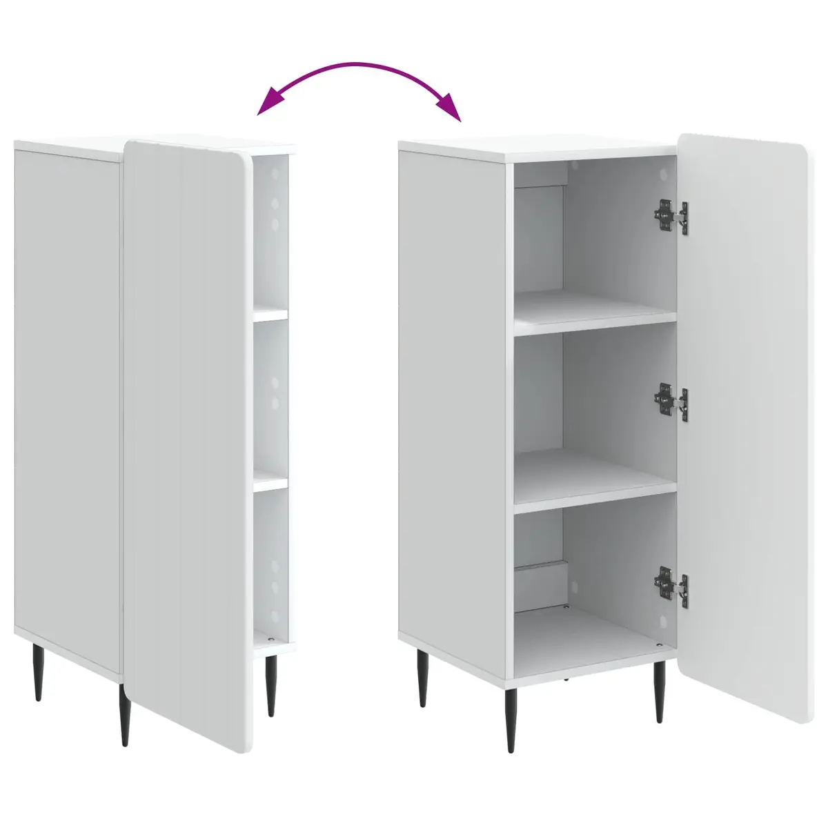 White Sideboard with Ample Storage