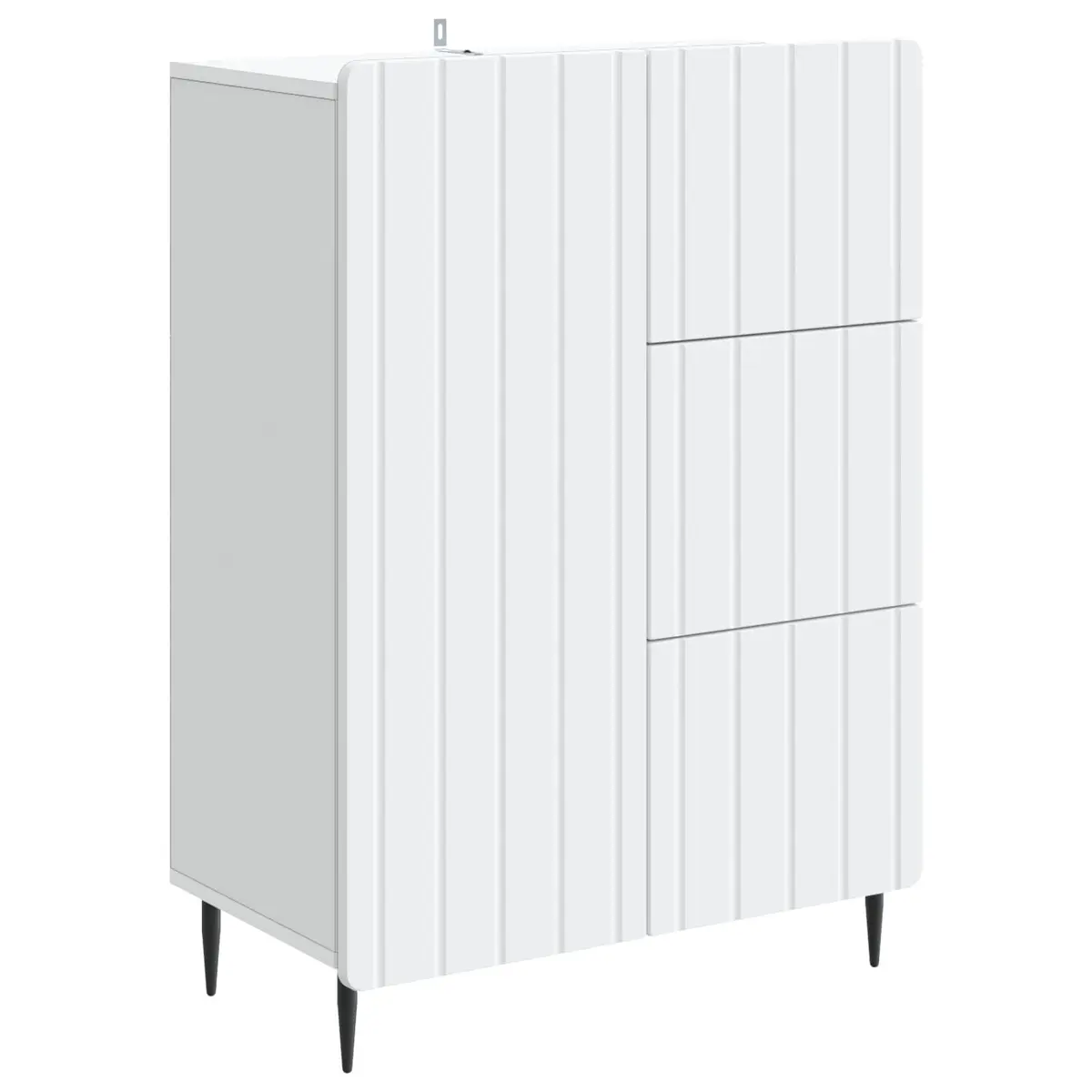 Sideboard Storage Cabinet White 66 x 34.5 x 91.5 cm for Dining Living Room Furniture