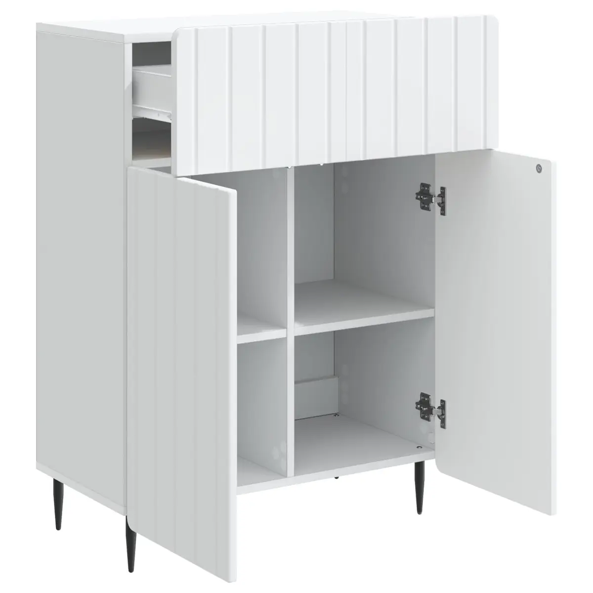 Sideboard Modern Storage Cabinet 66 x 34.5 x 92 cm White