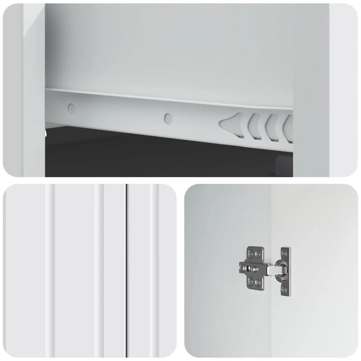 Sideboard Modern Storage Cabinet 66 x 34.5 x 92 cm White