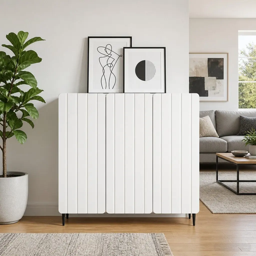 Sideboard Storage Cabinet Living Room Dining 89x34.5x82cm White