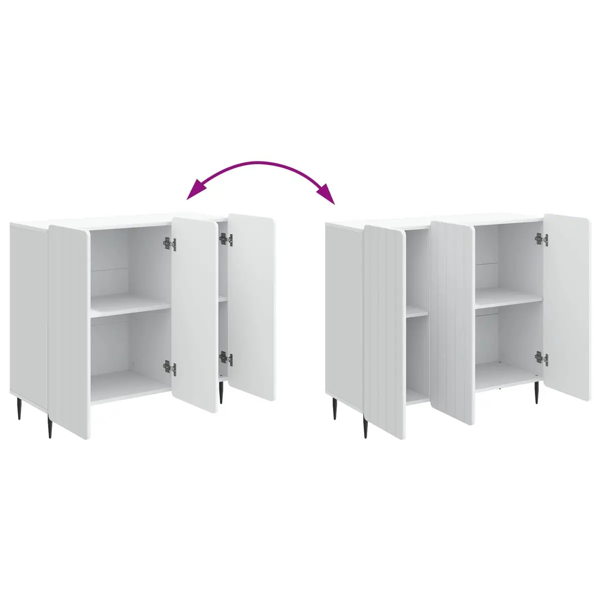 Sideboard Storage Cabinet Living Room Dining 89x34.5x82cm White