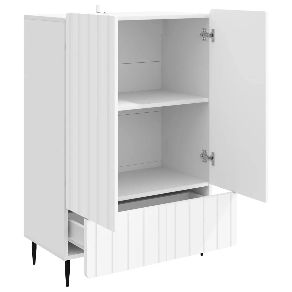 Sideboard Storage Cabinet Modern Engineered Wood 66x34.5x97cm White