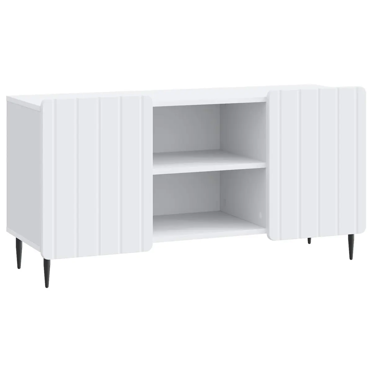 TV Cabinet White Modern Storage Unit Living Room Furniture 102x34.5x52 cm