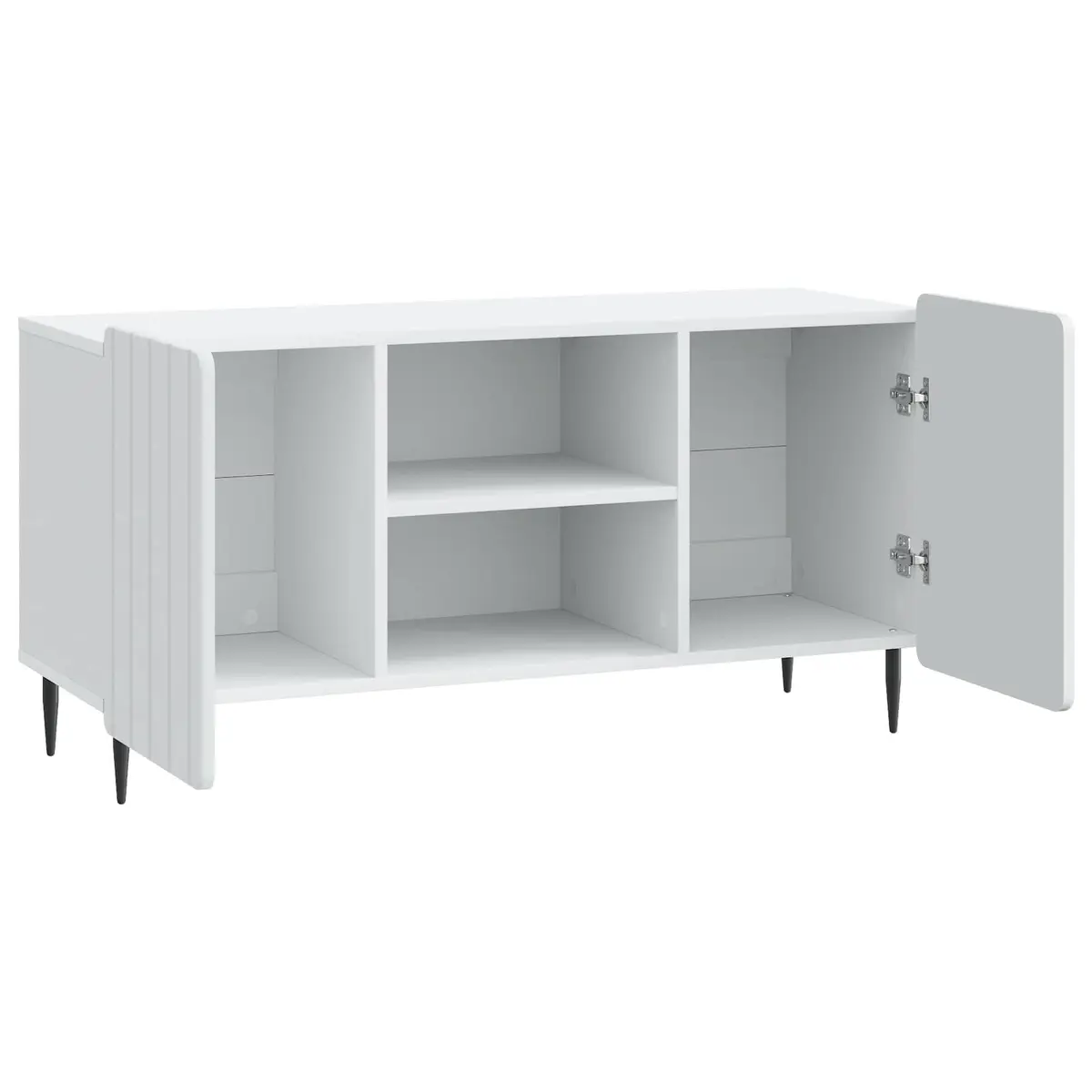 TV Cabinet White Modern Storage Unit Living Room Furniture 102x34.5x52 cm