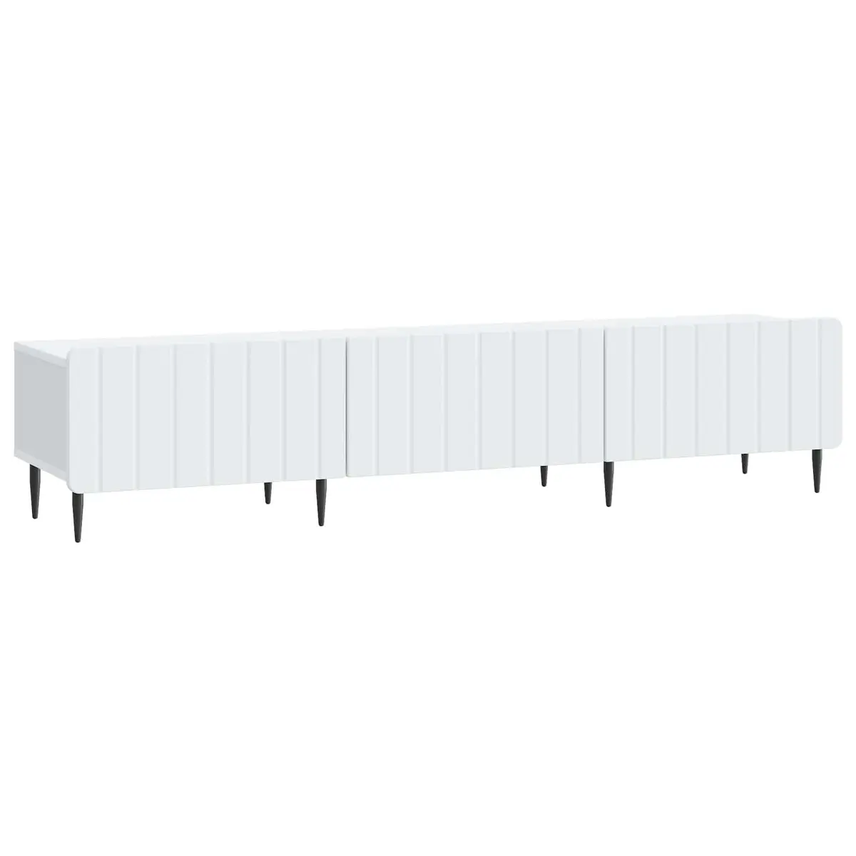 TV Cabinet Storage Unit Modern White Engineered Wood 147x34.5x32 cm