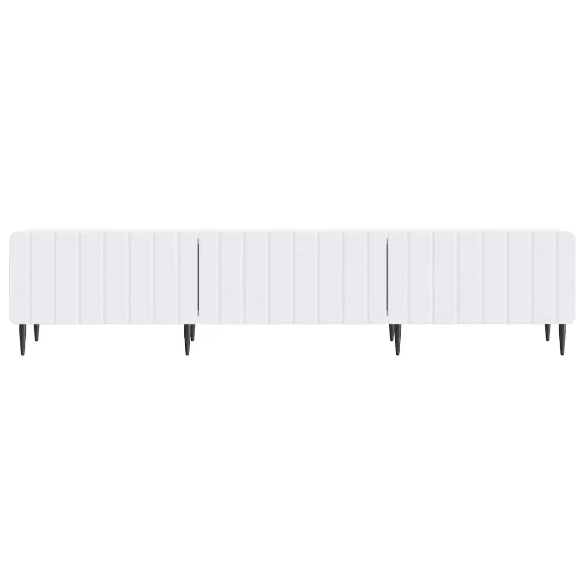 TV Cabinet Storage Unit Modern White Engineered Wood 147x34.5x32 cm