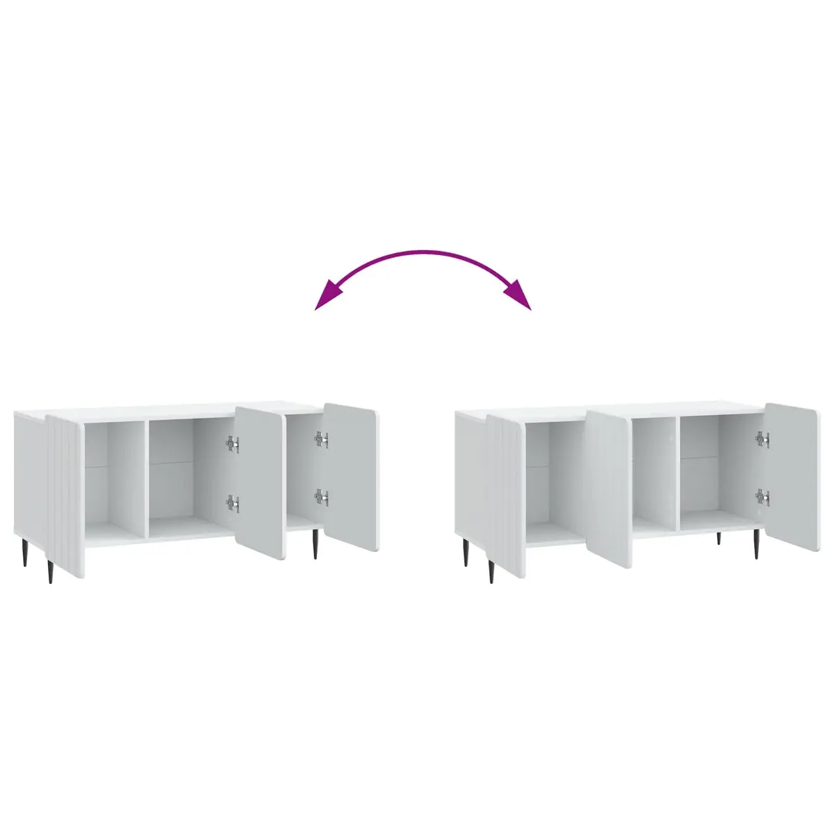 White Modern TV Cabinet for Smart Storage Solutions
