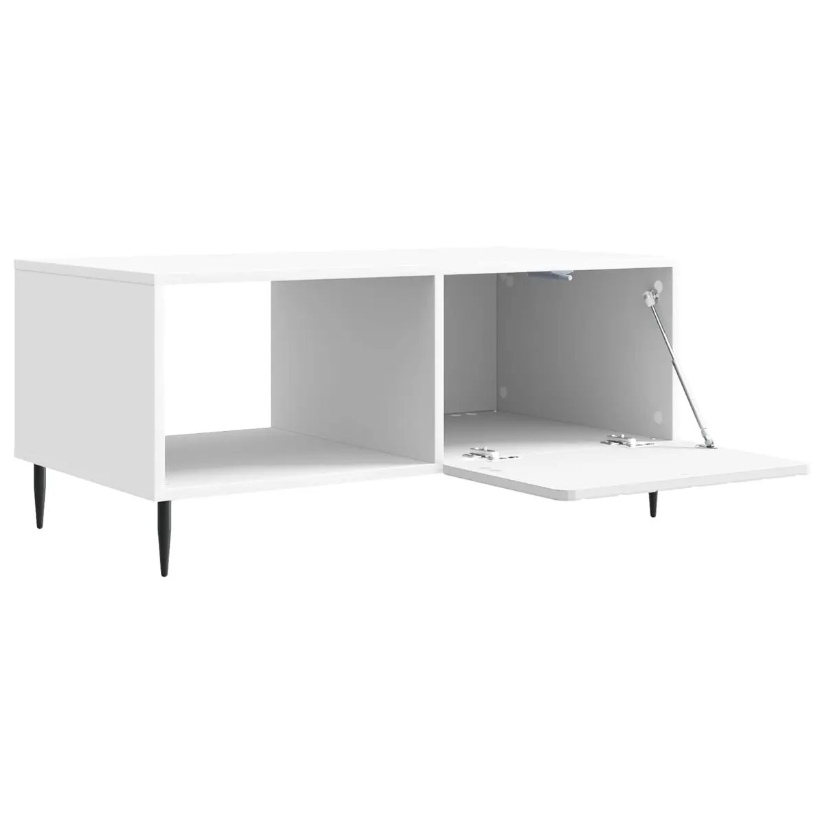 Coffee Table Modern Rectangular Living Room Storage Space White 90 x 50 x 40 cm