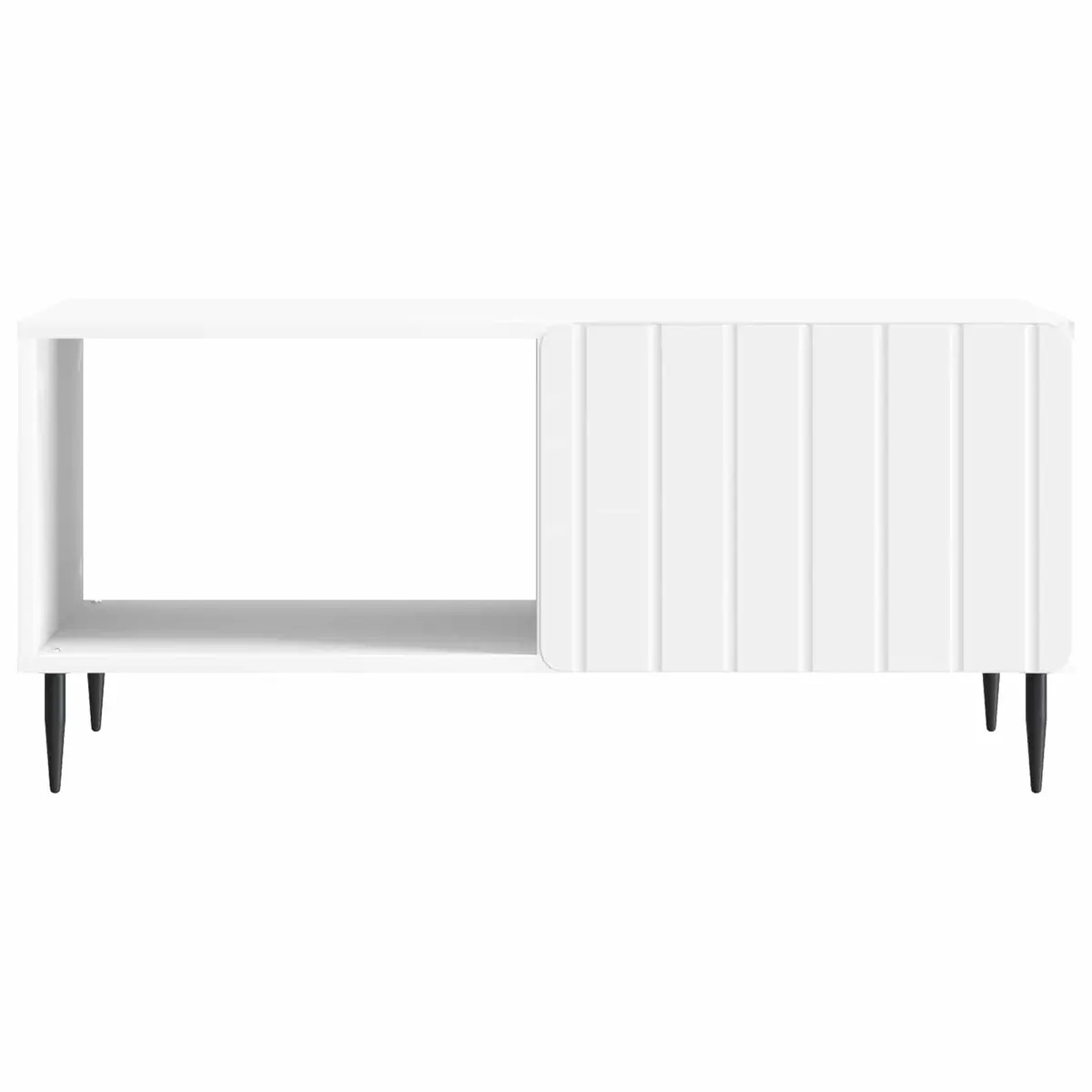 Coffee Table Modern Rectangular Living Room Storage Space White 90 x 50 x 40 cm
