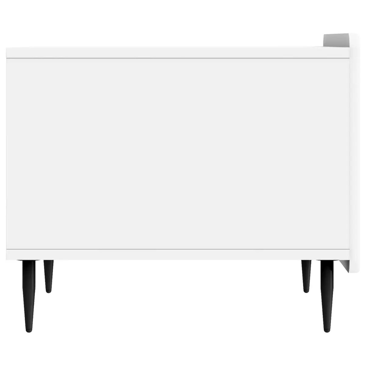 Coffee Table Dual-Level Storage 49 x 50 x 42 cm White Engineered Wood Modern Living Room