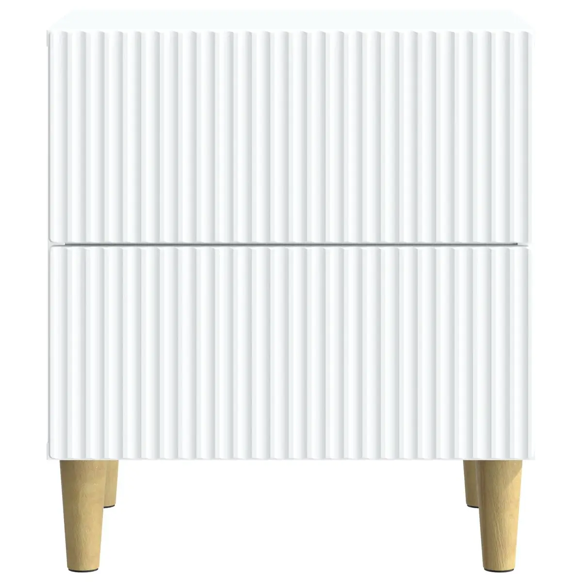 Bedside Cabinet White Modern Storage Nightstand 43 x 34.5 x 48 cm