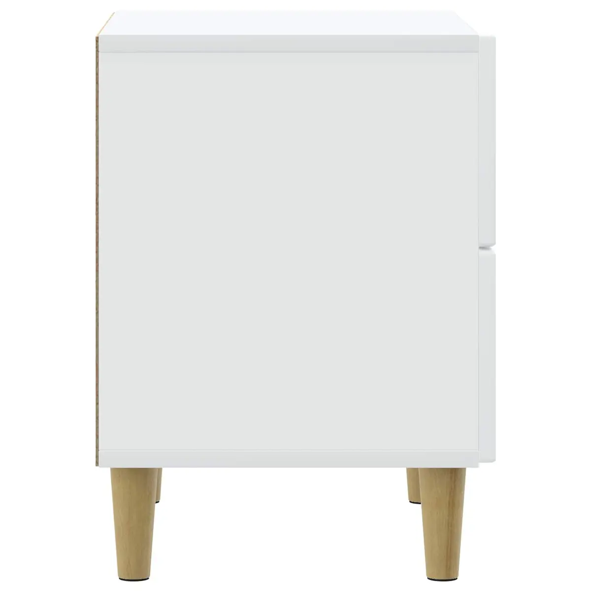 Bedside Cabinet White Modern Storage Nightstand 43 x 34.5 x 48 cm