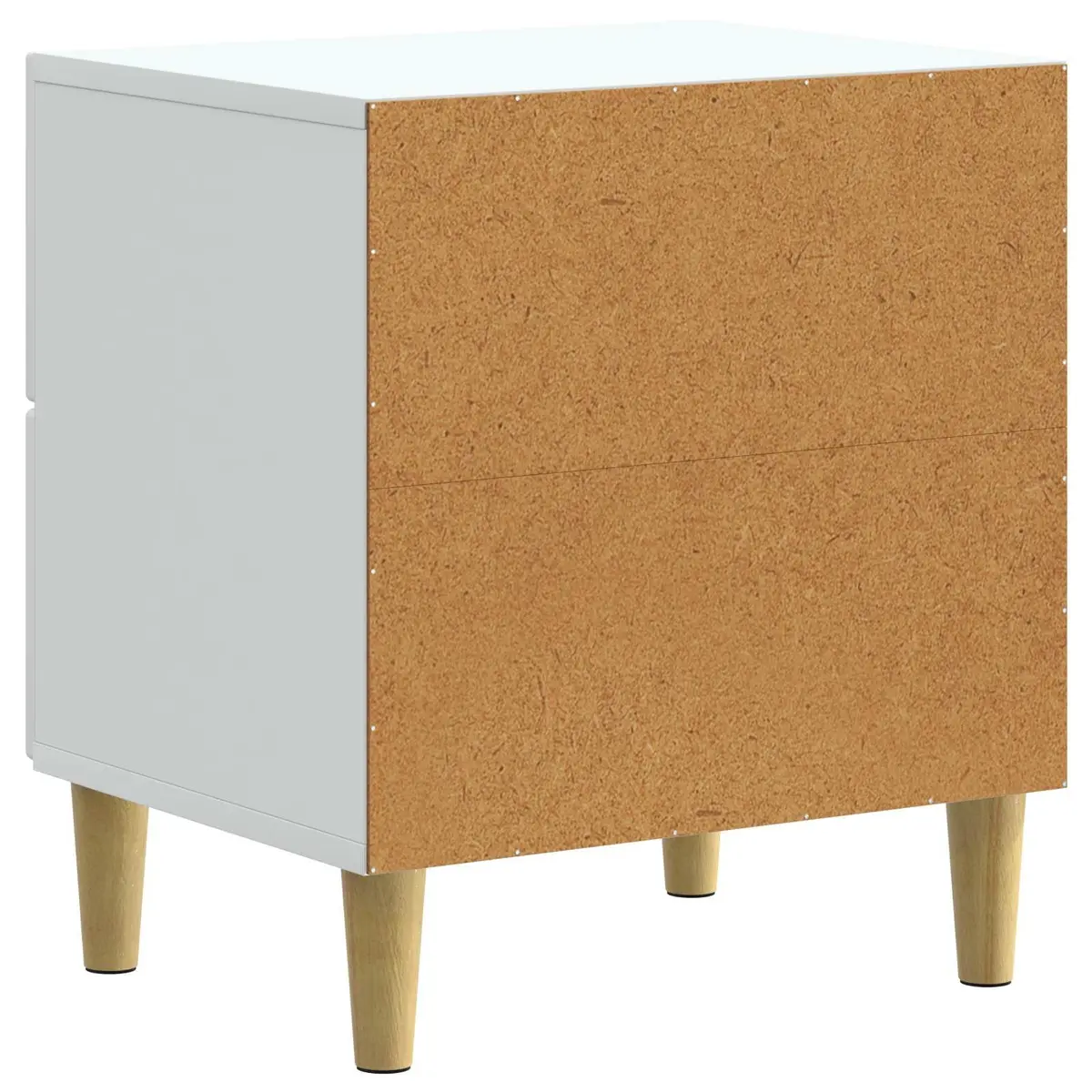 Bedside Cabinet White Modern Storage Nightstand 43 x 34.5 x 48 cm