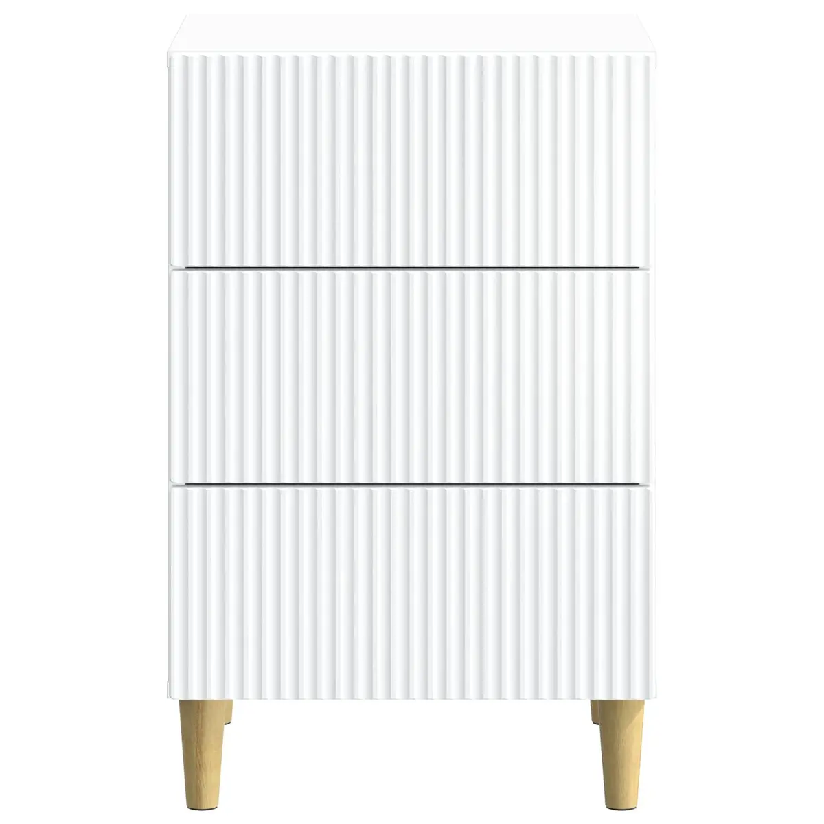 White Bedside Table with Drawer for Easy Organization