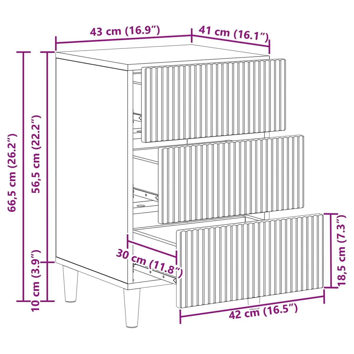 White Bedside Table with Drawer for Easy Organization