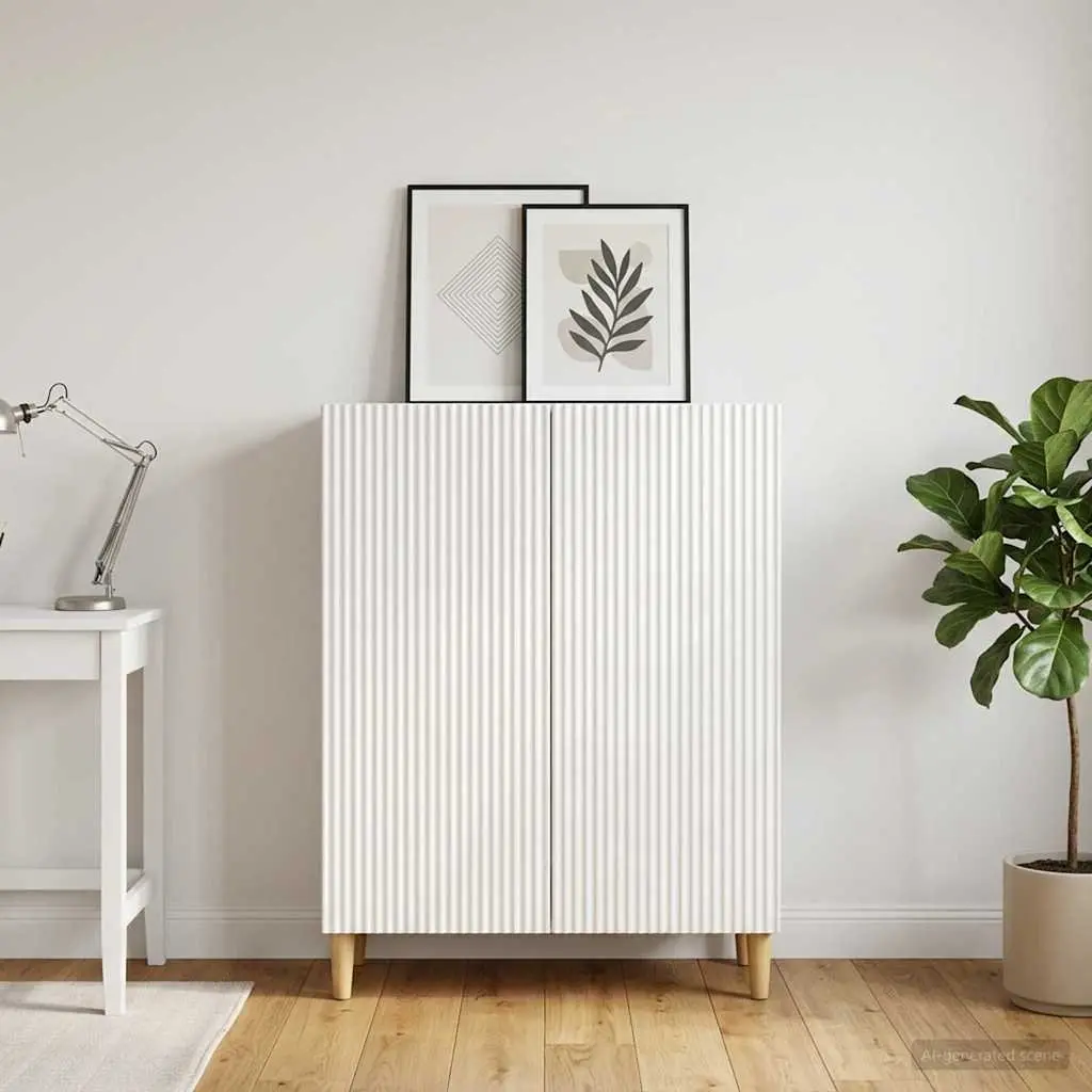 White Sideboard Storage, Engineered Wood