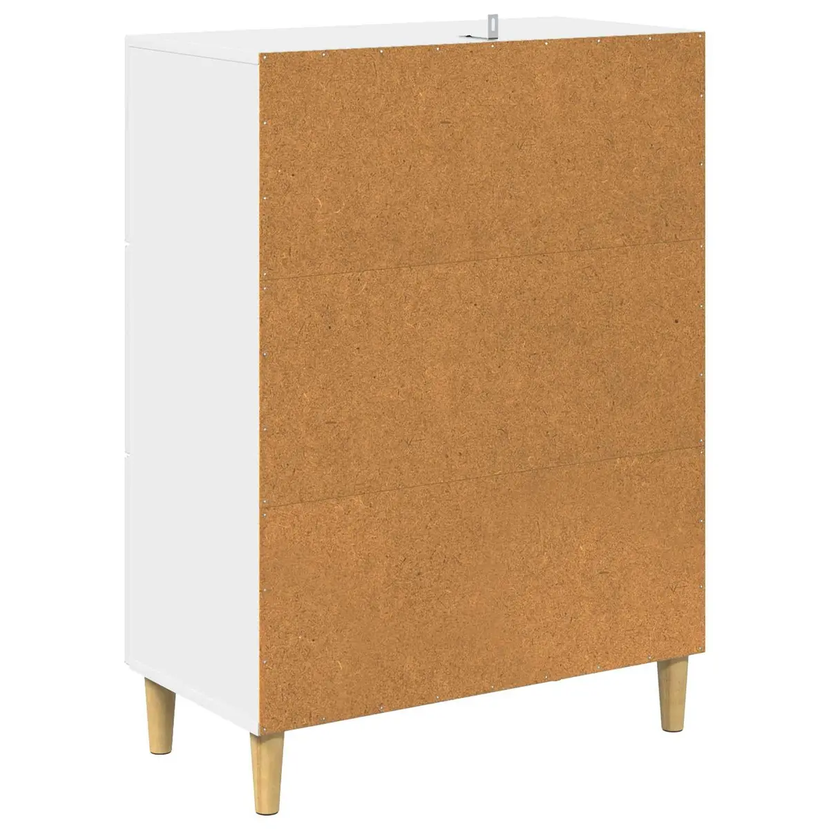 Drawer Cabinet White Storage Unit Modern Design Engineered Wood 66x34.5x90cm