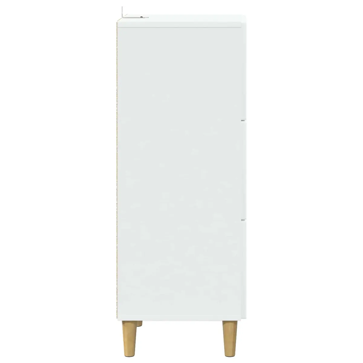 Drawer Cabinet Storage Unit 33 x 34.5 x 90 cm White Engineered Wood Tapered Legs