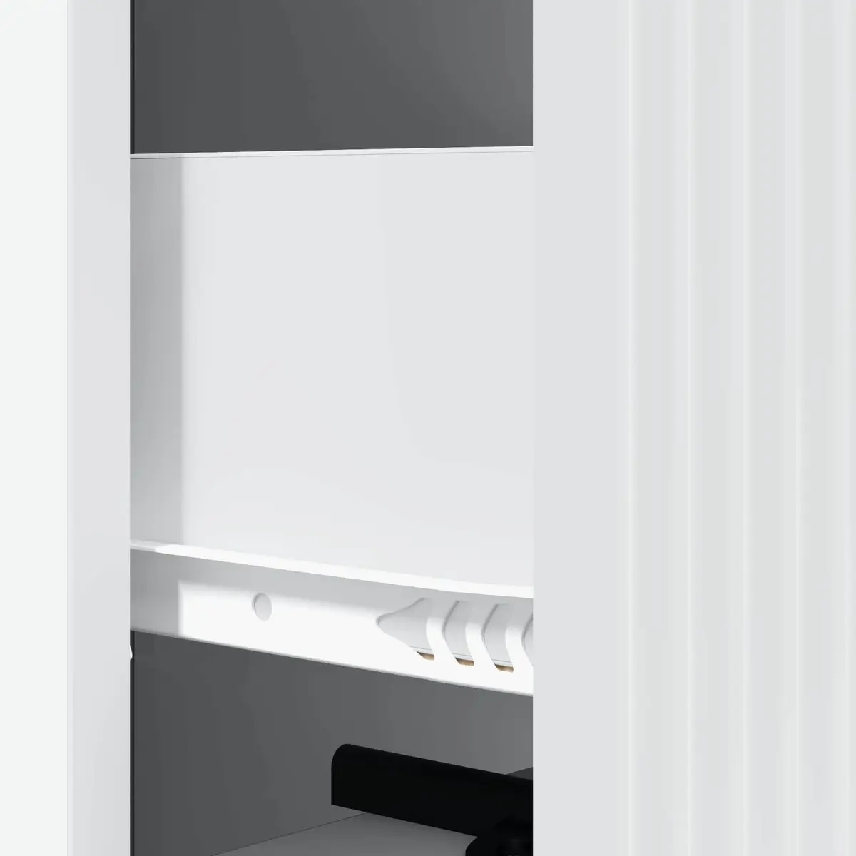 Drawer Cabinet Storage Unit 33 x 34.5 x 90 cm White Engineered Wood Tapered Legs